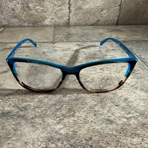 Cinzia Europa CIN-5086 C1 Teal Brown Tortoise Eyeglasses Frames 54-16-140
