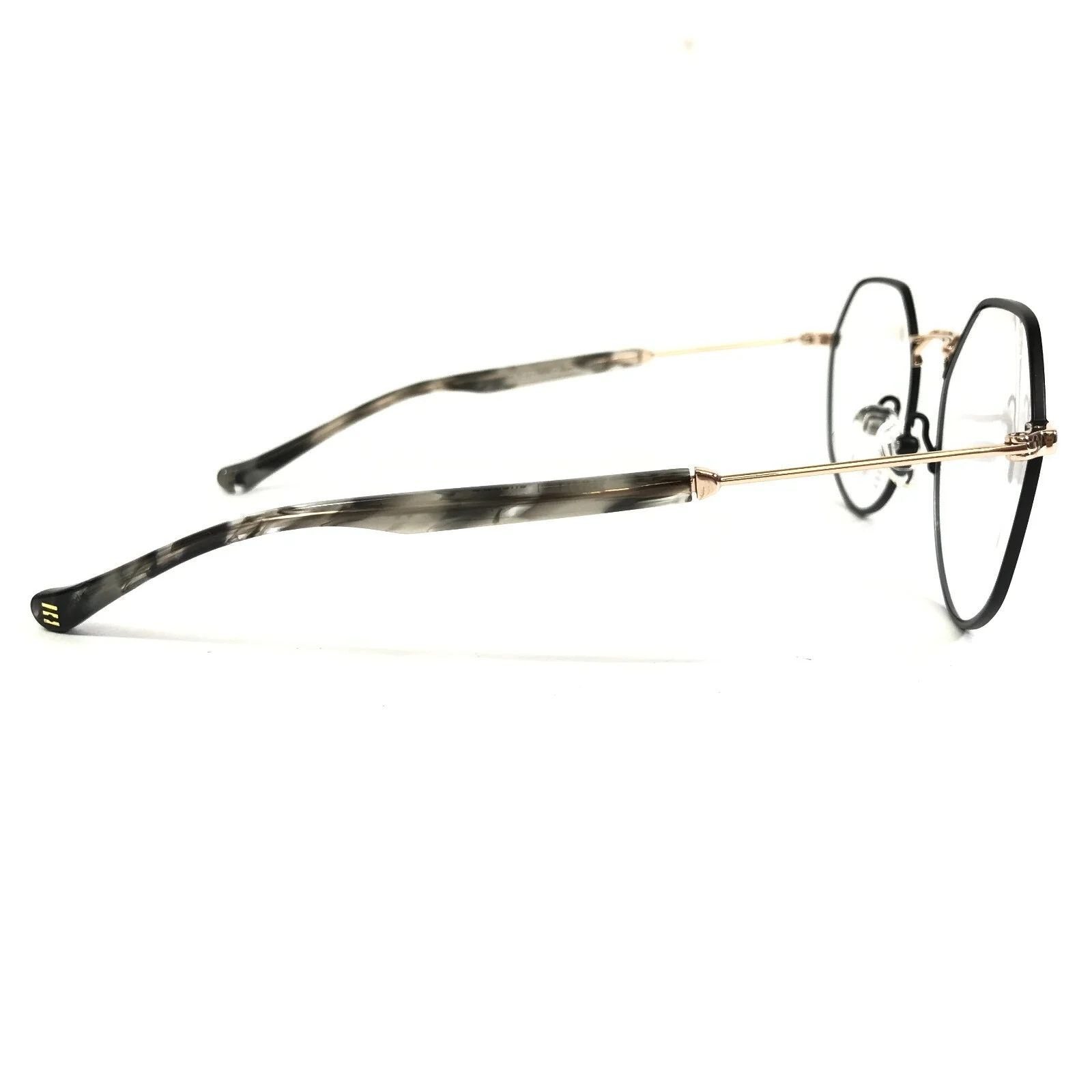 Cinzia Eyeglasses Frames CIN-5132 C3 Black Tortoise Gold Hexagon 53-19-140 4