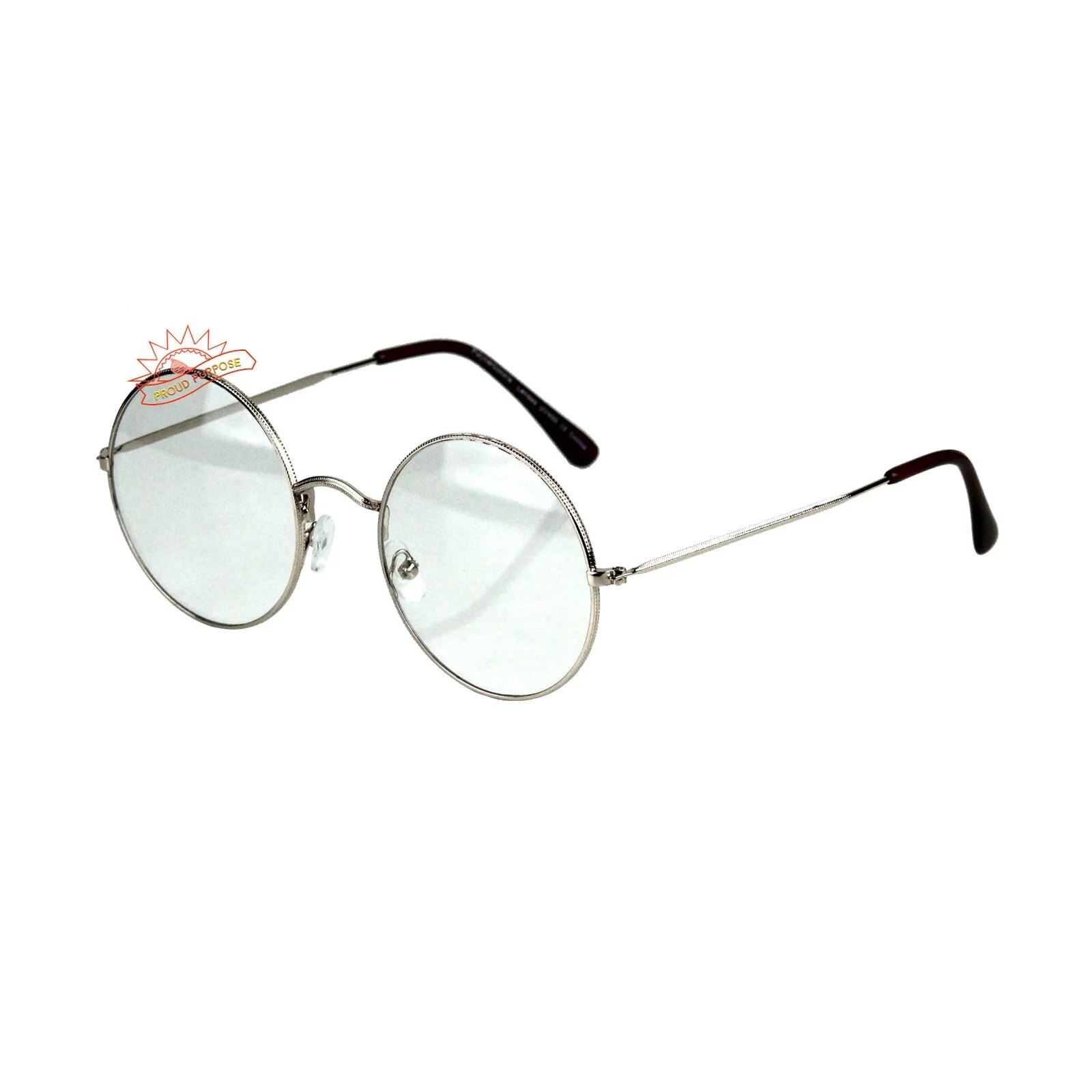 Circle Round Eyeglasses Clear Lens Glasses Metal John Lennon Retro Hipster F1794 2