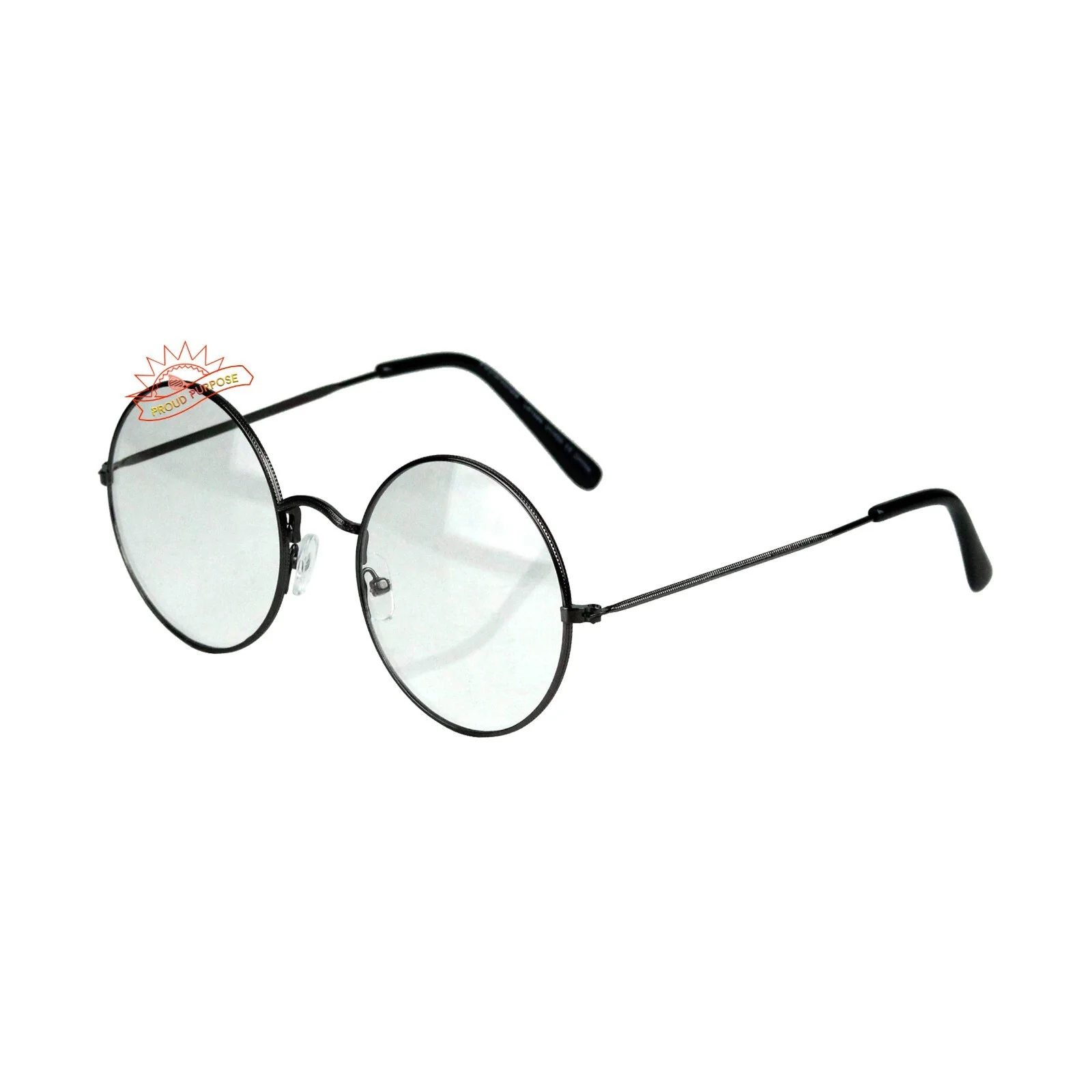 Circle Round Eyeglasses Clear Lens Glasses Metal John Lennon Retro Hipster F1794 3