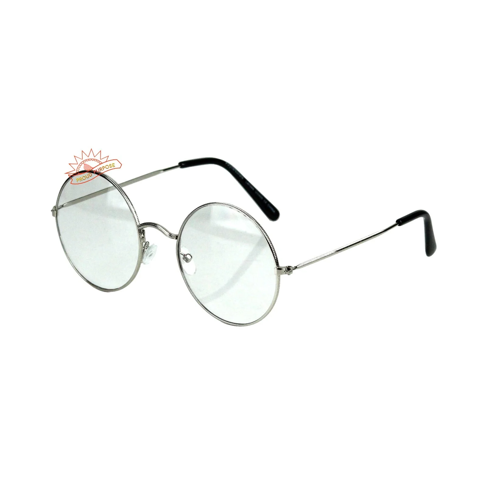 Circle Round Eyeglasses Clear Lens Glasses Metal John Lennon Retro Hipster F1794 4