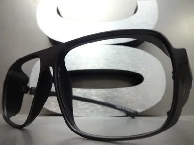 Classic Retro Style Lensless Eye Glasses Matte Black Blinder Frame Only NO Lens 3