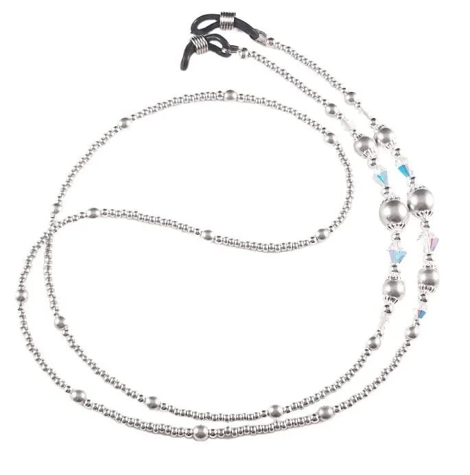 Classic Silver Pearl, Eyeglass Chain, Eyeglass Holder Necklace, Sunglass