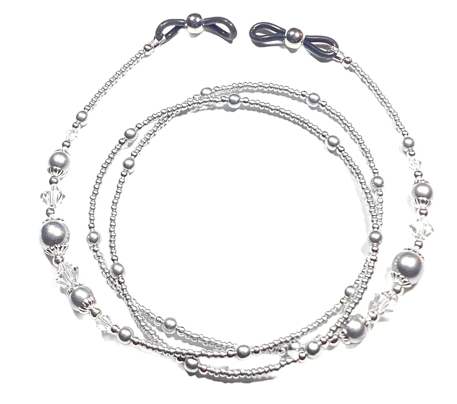 Classic Silver Pearl, Eyeglass Chain, Eyeglass Holder Necklace, Sunglass 2