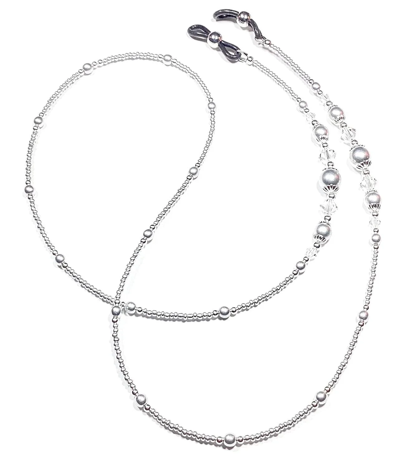 Classic Silver Pearl, Eyeglass Chain, Eyeglass Holder Necklace, Sunglass 3