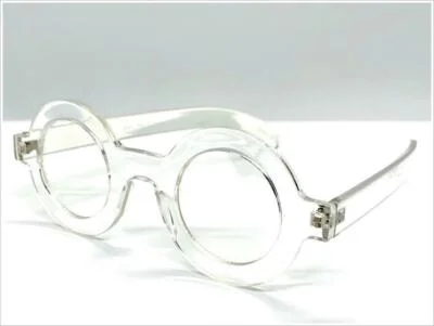 Classic Sophisticated Professor Waldo EYE GLASSES Round Crystal Clear Frame Lens 2