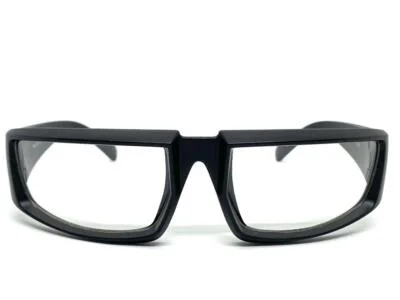Classic Sporty Modern Wrap Around Biker Style Clear Lens EYE GLASSES Black Frame 3