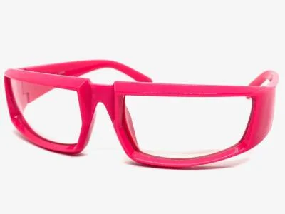 Classic Sporty Modern Wrap Around Style Clear Lens EYE GLASSES Thick White Frame 2