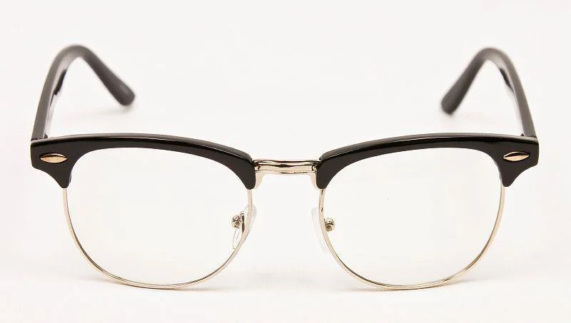 Classic Square Brownline Aviator Half Metal Hipster Clear Eyeglasses Frames 8457 2