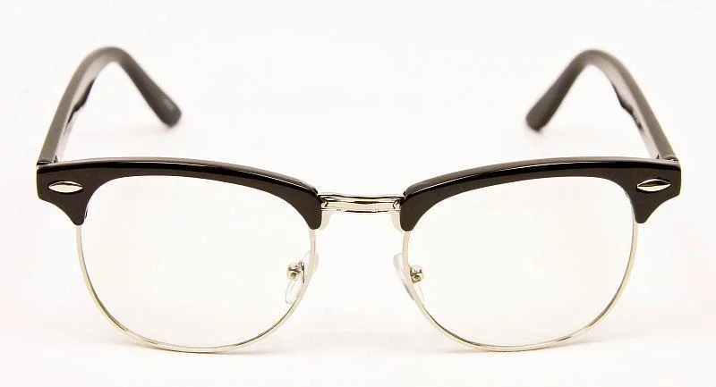 Classic Square Brownline Aviator Half Metal Hipster Clear Eyeglasses Frames 8457 4