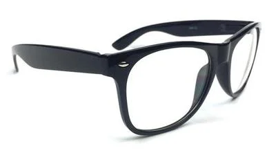 Classic Square Nerd Geek Cool Hipster Urban Black Clear Lens Unisex Eyeglasses 3