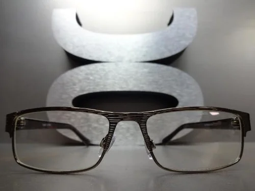 Classy Elegant Modern Contemporary Style Clear Lens EYE GLASSES Snake Skin Frame 4
