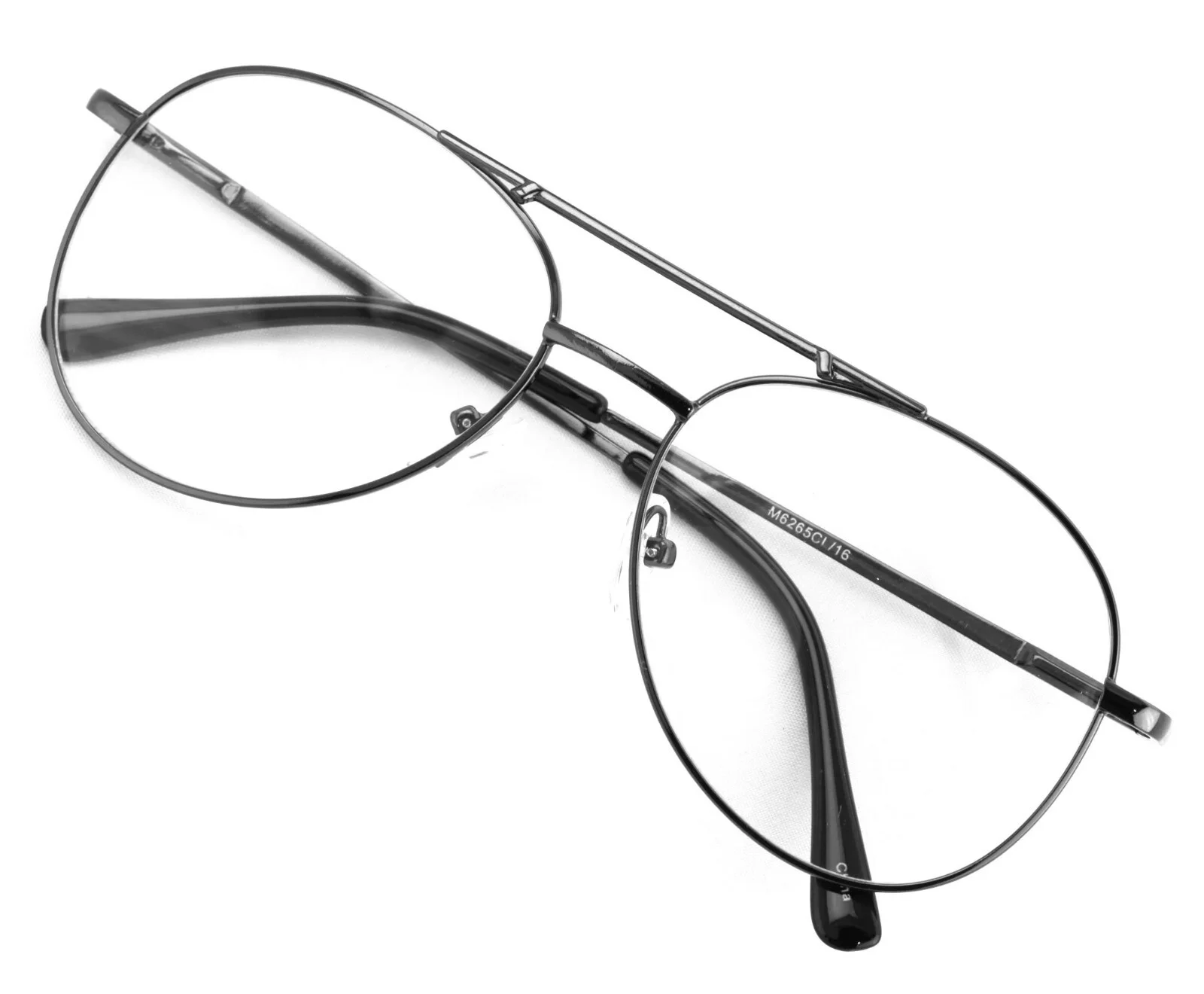 Clear lens classic tear drop metal glasses - medium spring hinge gold gunmetal 2