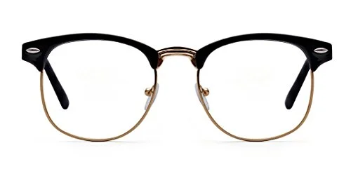 Clear Lens Glasses Classic Retro Horn Rim Men Women Nerd Fashion Eyewear UV 100% 2