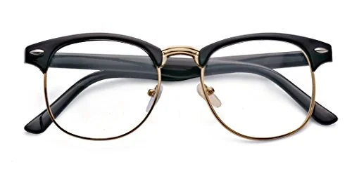 Clear Lens Glasses Classic Retro Horn Rim Men Women Nerd Fashion Eyewear UV 100% 4