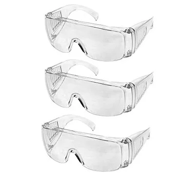 Clear Safety Glasses Anti-Fog Scratch Resistant Fit Over Eyeglasses Goggles I...