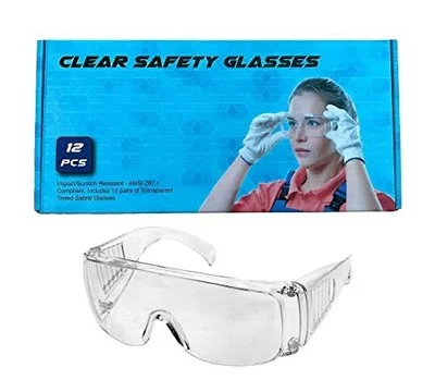 Clear Safety Glasses Anti-Fog Scratch Resistant Fit Over Eyeglasses Goggles I... 3