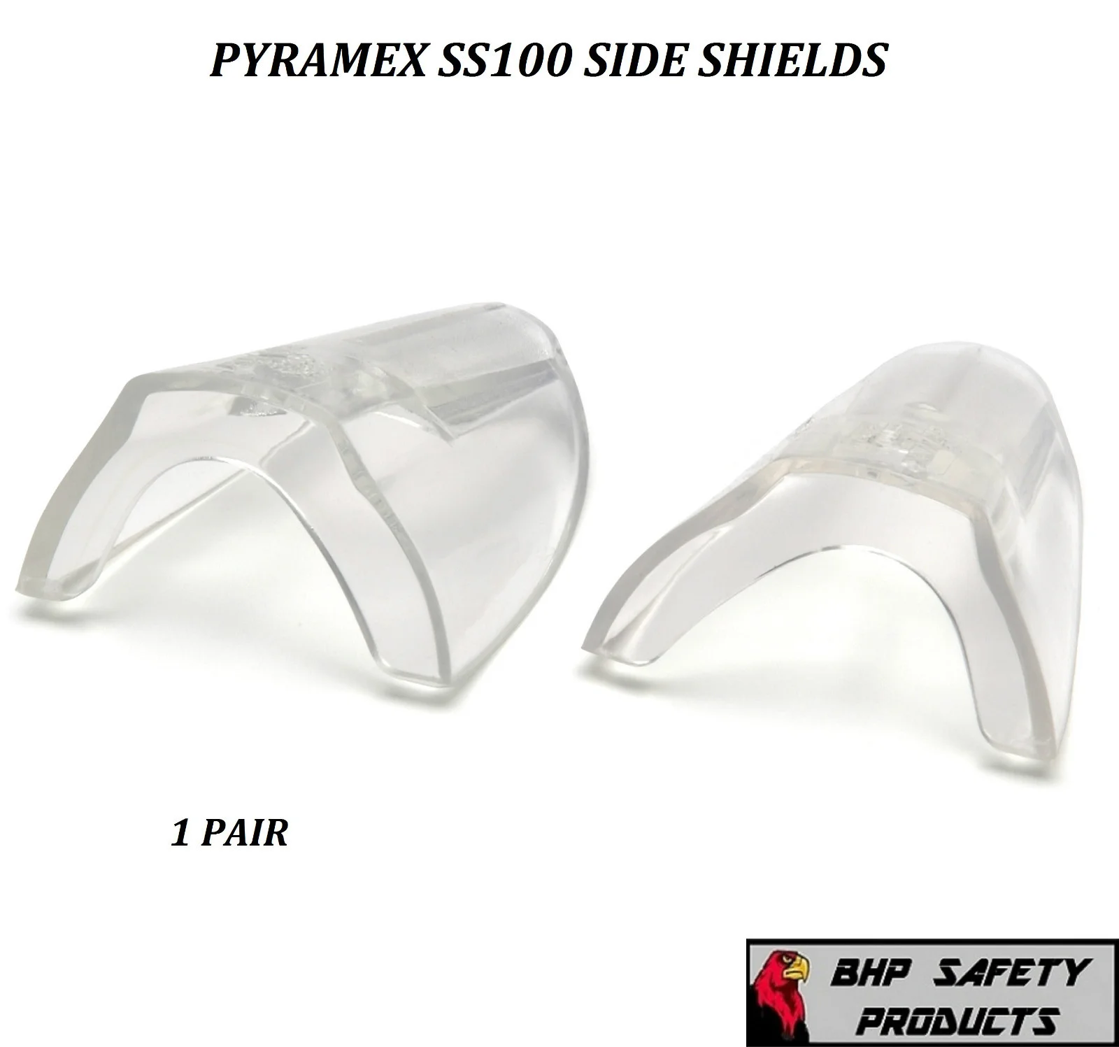 CLEAR UNIVERSAL FLEXIBLE SAFETY SIDE SHIELDS EYE GLASSES PYRAMEX SS100 (1 PAIR)