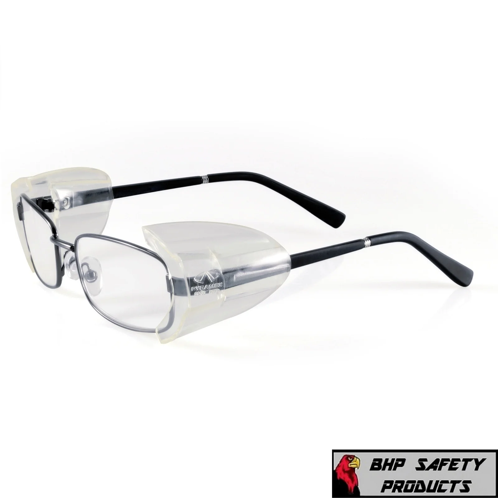 CLEAR UNIVERSAL FLEXIBLE SAFETY SIDE SHIELDS EYE GLASSES PYRAMEX SS100 (1 PAIR) 2