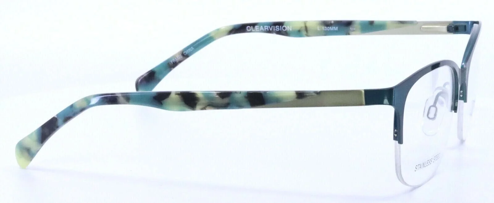 CLEARVISION CVO NEXT DAVENPORT Teal Cat Eye Womens Half Rim Eyeglasses 52-17-130 4