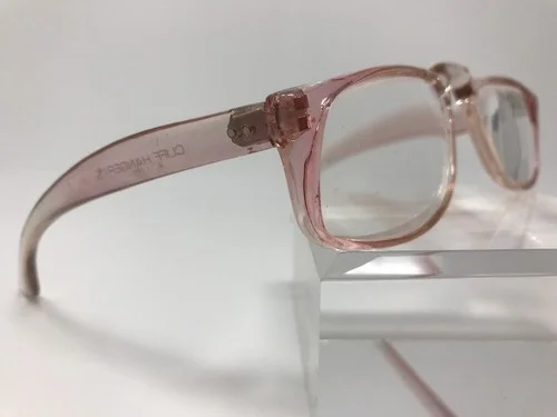 Cliff Hanger Pink Translucent Custom Boston Eyeglasses 46-24-131 L286