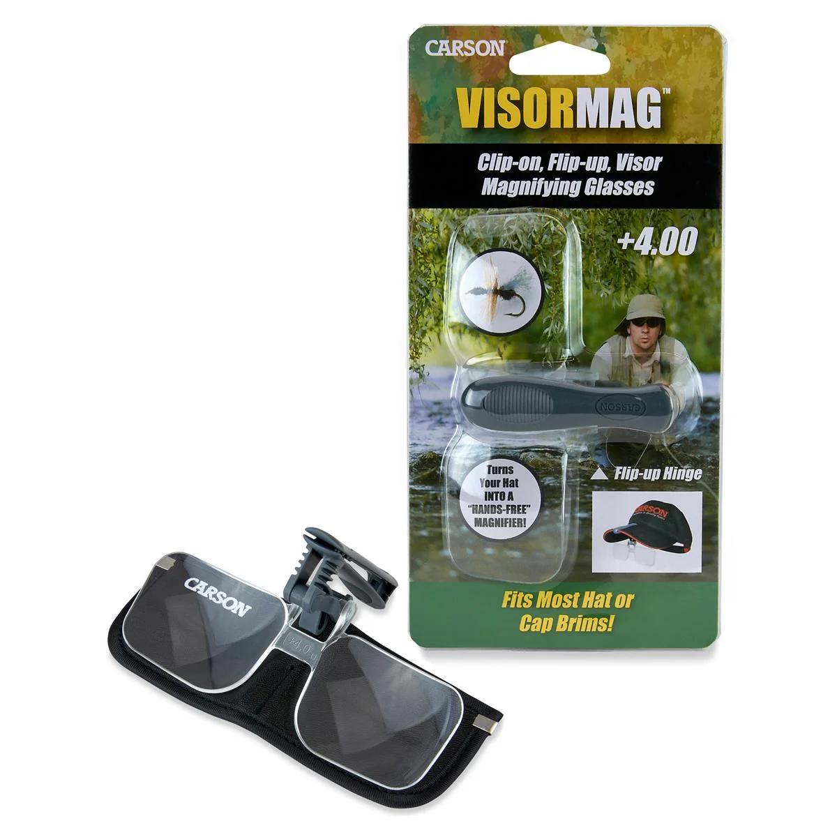 Clip on Flip up Magnifying Glasses +2.0 +3.0 +4.0 Fishing Tying Kit Craft Sew 3