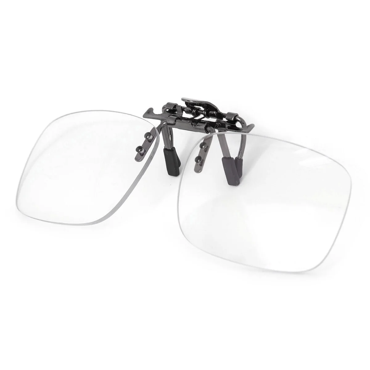 Clip-on Flip Up Rimless Magnifying, Clip onto Over Eyeglasses with case. +2.50