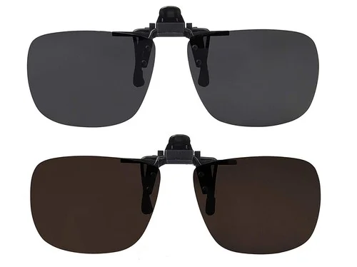 Clip On Sunglasses Flip Up Polarized Sunglasses Clip onto Eyeglasses Good for... 3