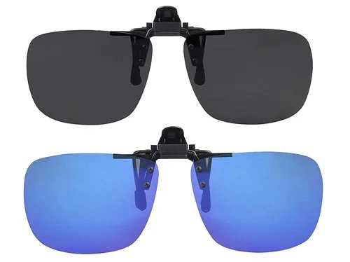 Clip On Sunglasses Flip Up Polarized Sunglasses Clip onto Eyeglasses Good for... 4