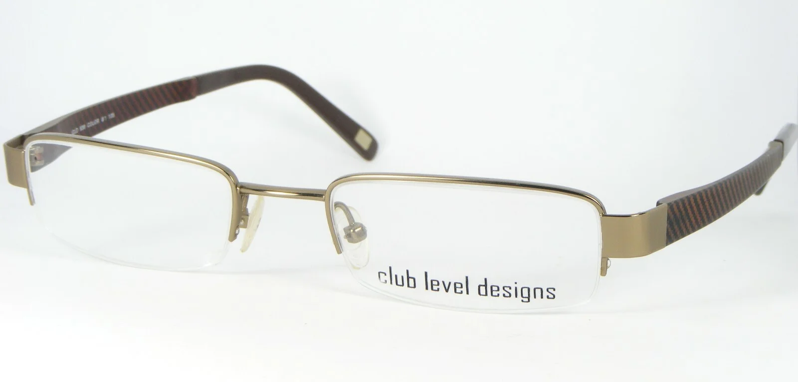 CLUB LEVEL DESIGNS SILVER DOLLAR CLD 938 #1 GOLD EYEGLASSES 50-20-135mm (NOTES)