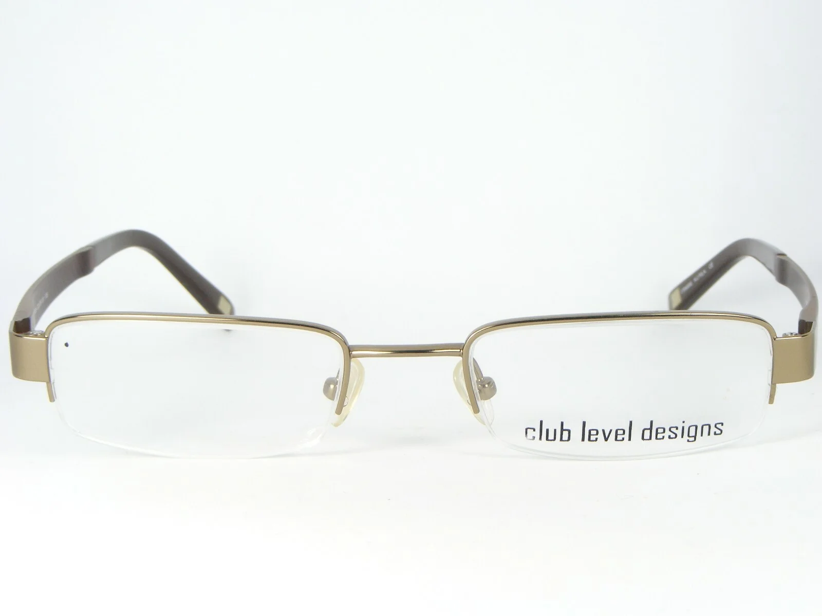CLUB LEVEL DESIGNS SILVER DOLLAR CLD 938 #1 GOLD EYEGLASSES 50-20-135mm (NOTES) 2