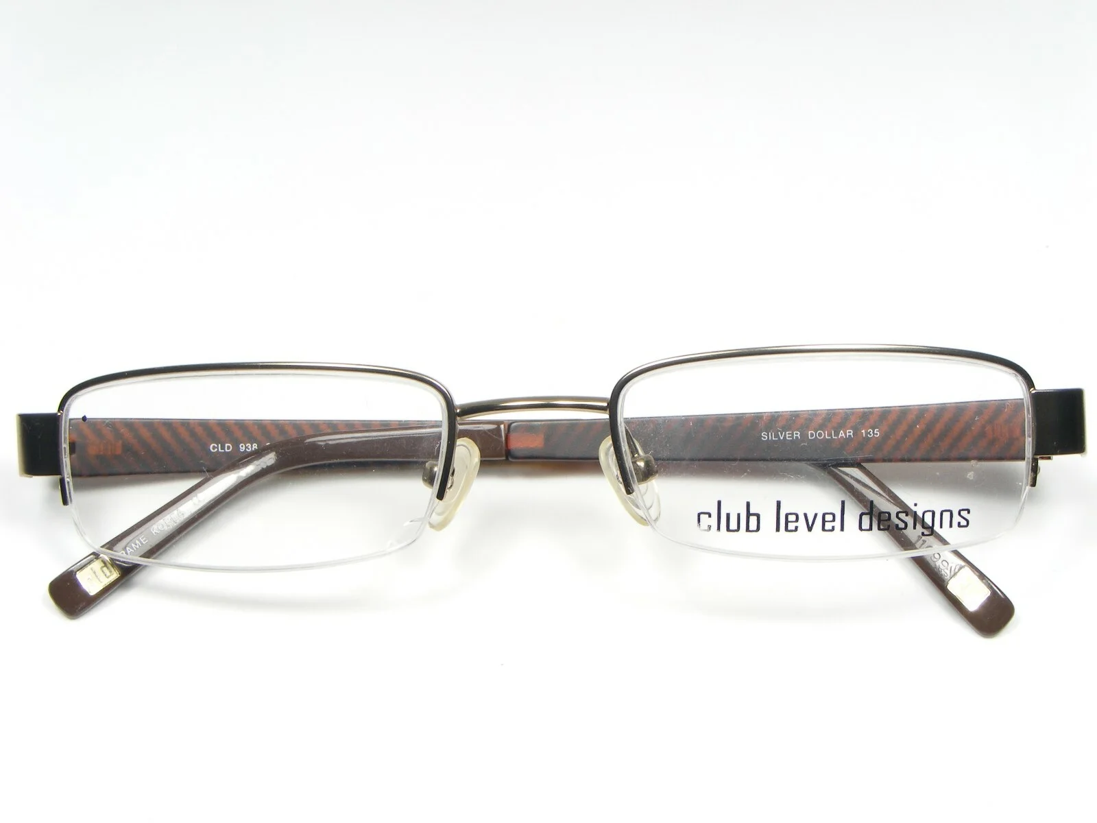 CLUB LEVEL DESIGNS SILVER DOLLAR CLD 938 #1 GOLD EYEGLASSES 50-20-135mm (NOTES) 3