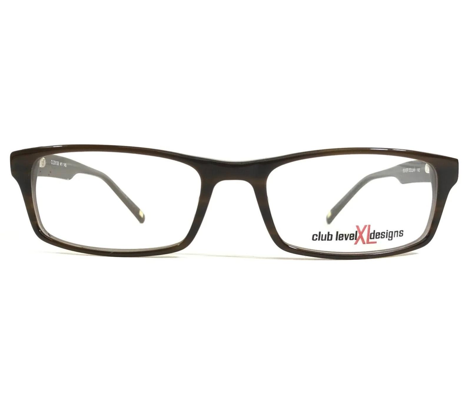 Club Level XL Designs Large Eyeglasses Frames CLD9126 SILVER DOLLAR 58-19-145