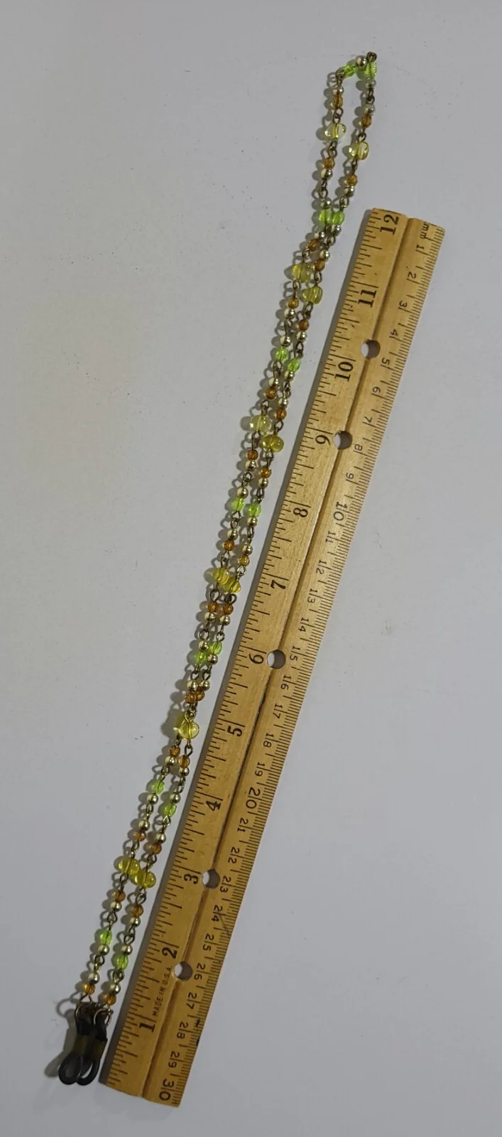 CMc Corinne McCormack Eyeglass Chain Holder Metallic & Glass Gem Non-Slip 28 2