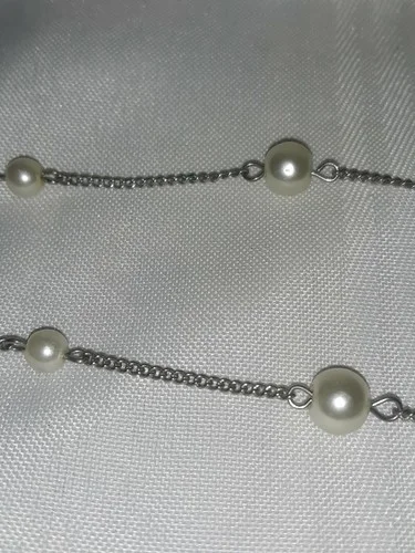 CMc Designer Fashion Eyeglass Holder pearl Silver Chain Anti Slip. 4