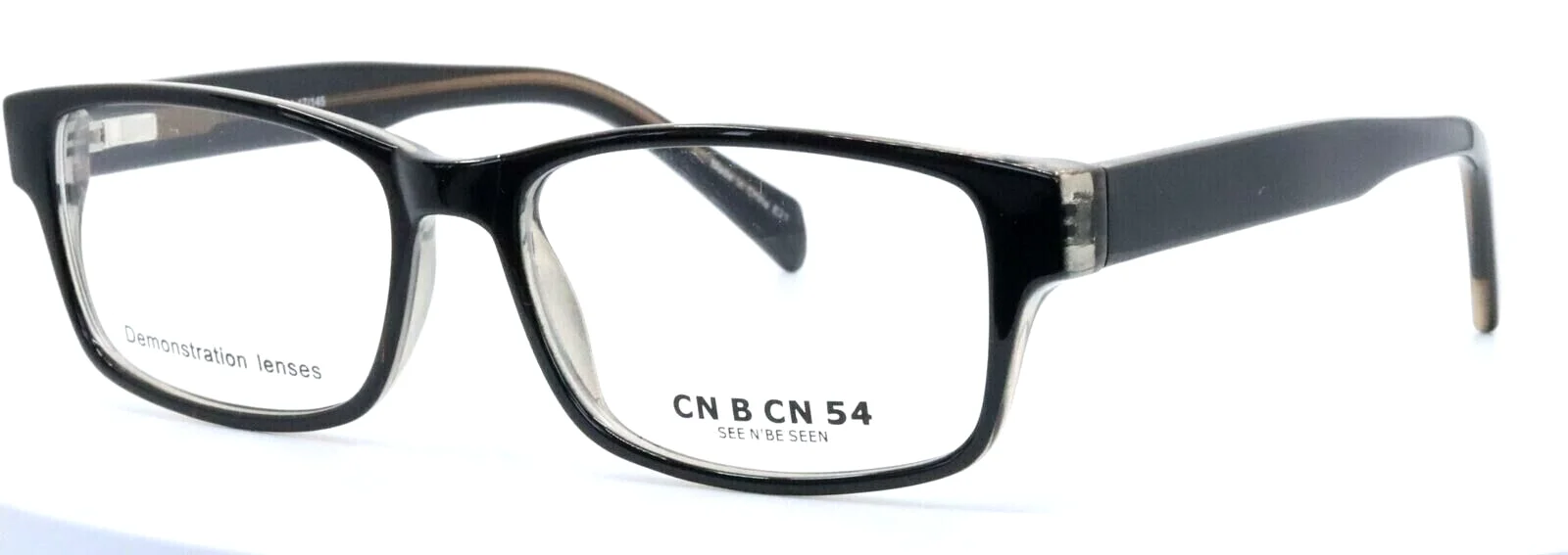 CN B CN 54 See N Be Seen by C.O.I. Dark Gray Rectangular Eyeglasses 54-17-145