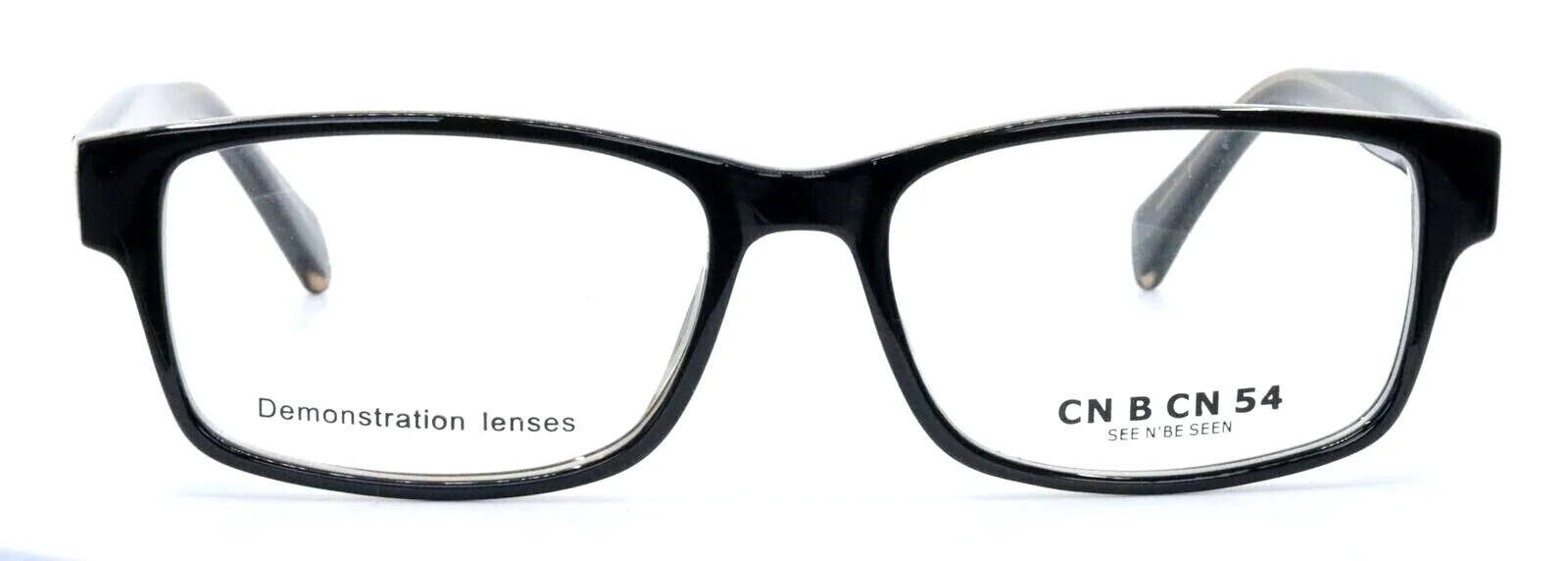 CN B CN 54 See N Be Seen by C.O.I. Dark Gray Rectangular Eyeglasses 54-17-145 2