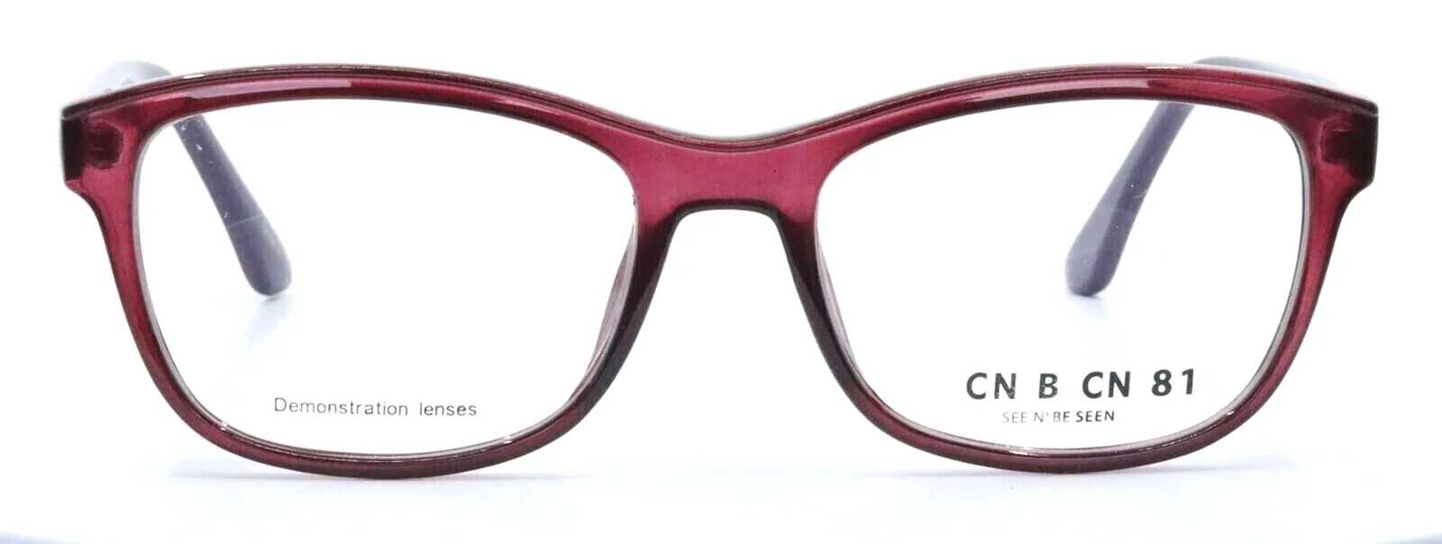 CN B CN 81 See N Be Seen by C.O.I. Mauve Rectangular Eyeglasses Frames 53-17-145 2