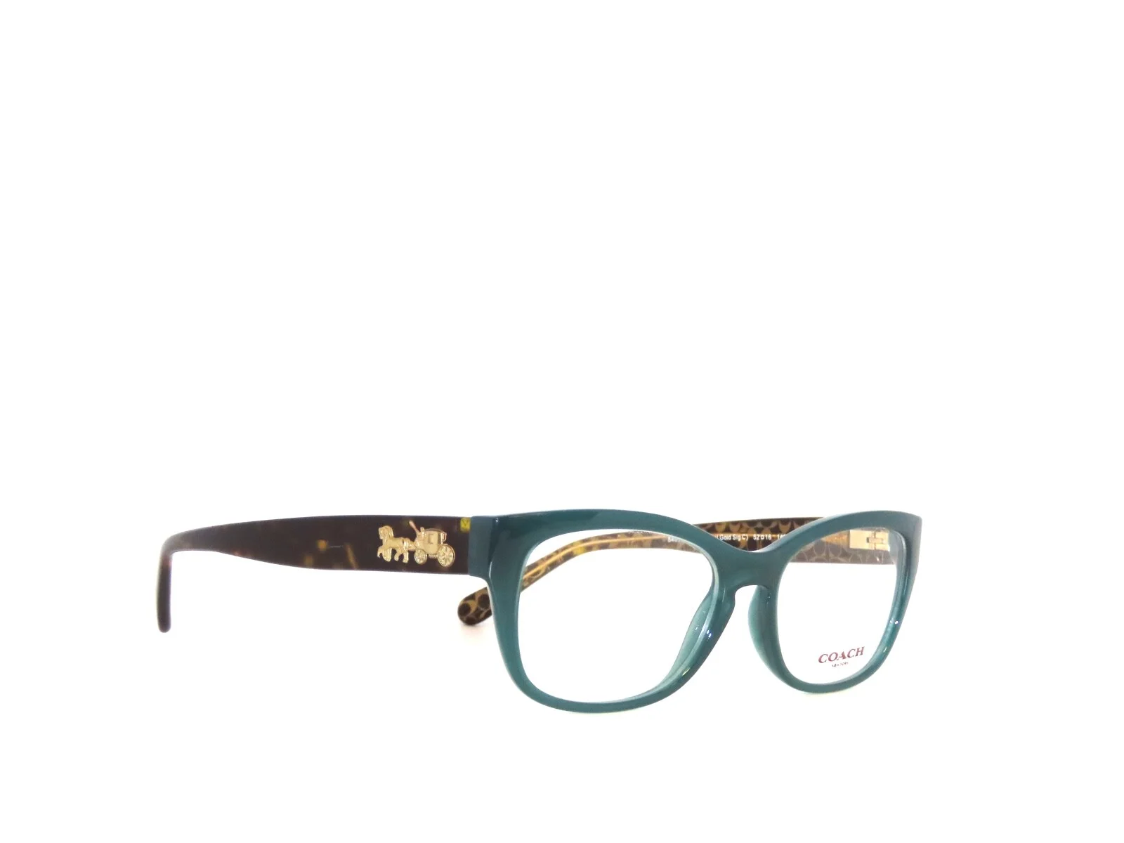 Coach 6104 5451 52 Teal Dark Tortoise Eyeglasses HC6104 3