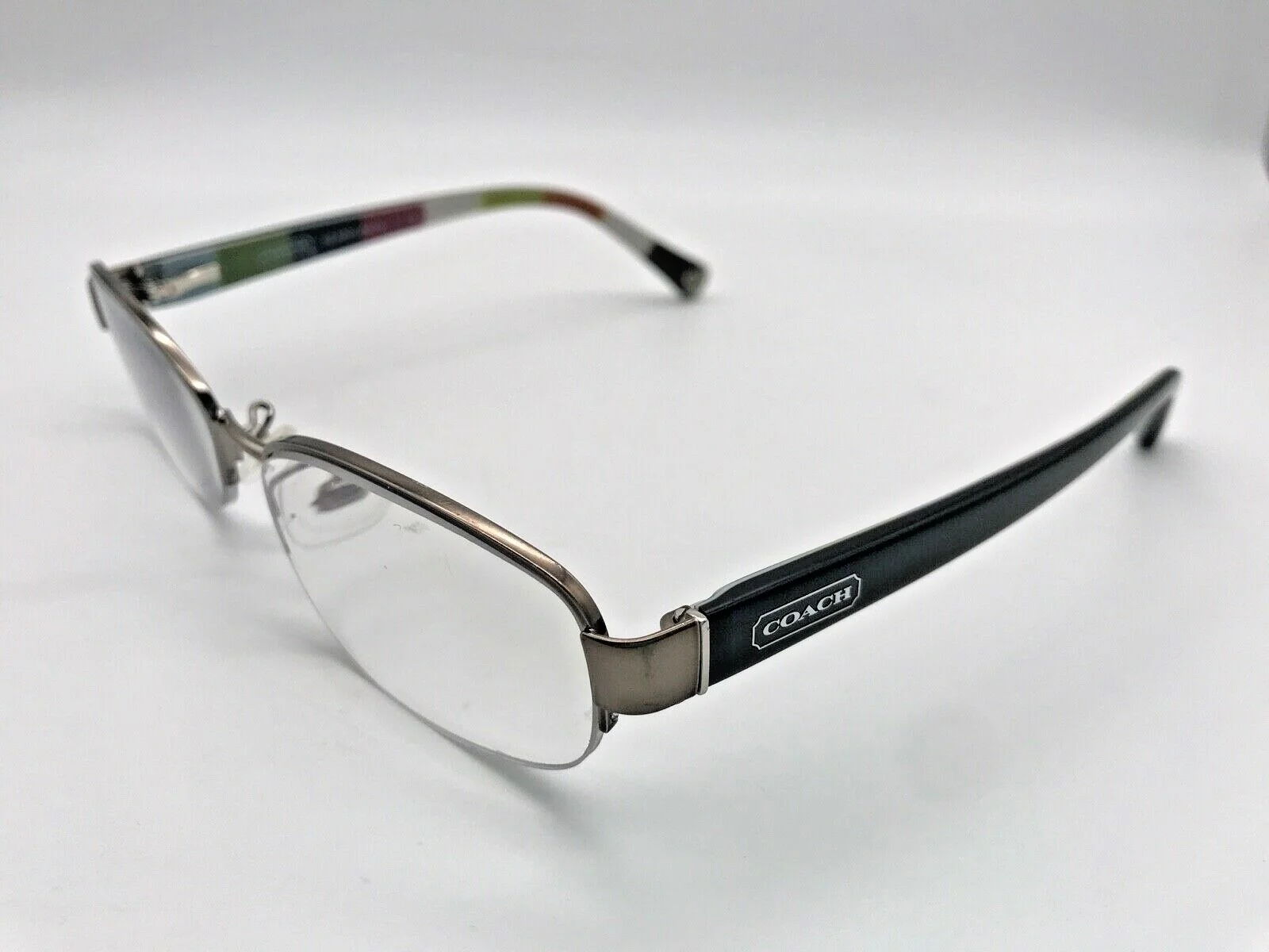 Coach BETTIE womens rainbow 51 16 135 designer eyeglasses frames dark silver 3