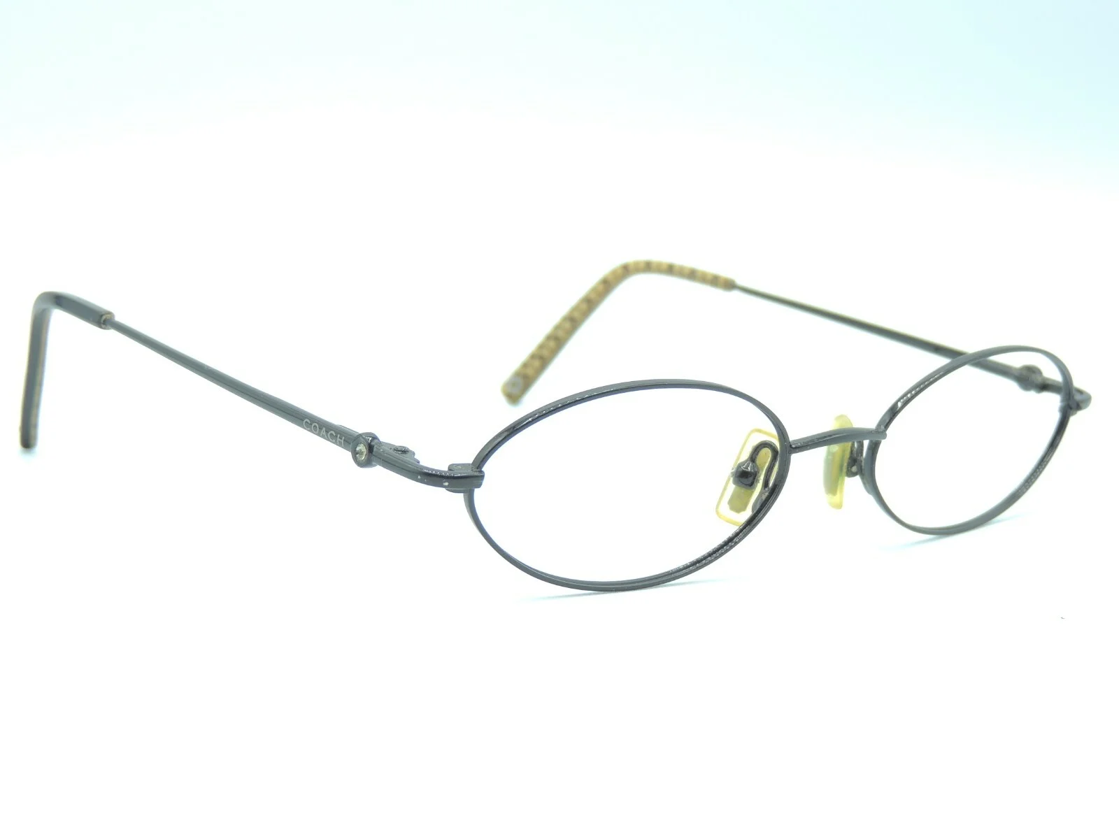 Coach Black Small Metal Oval Eyeglass Frames 49 17