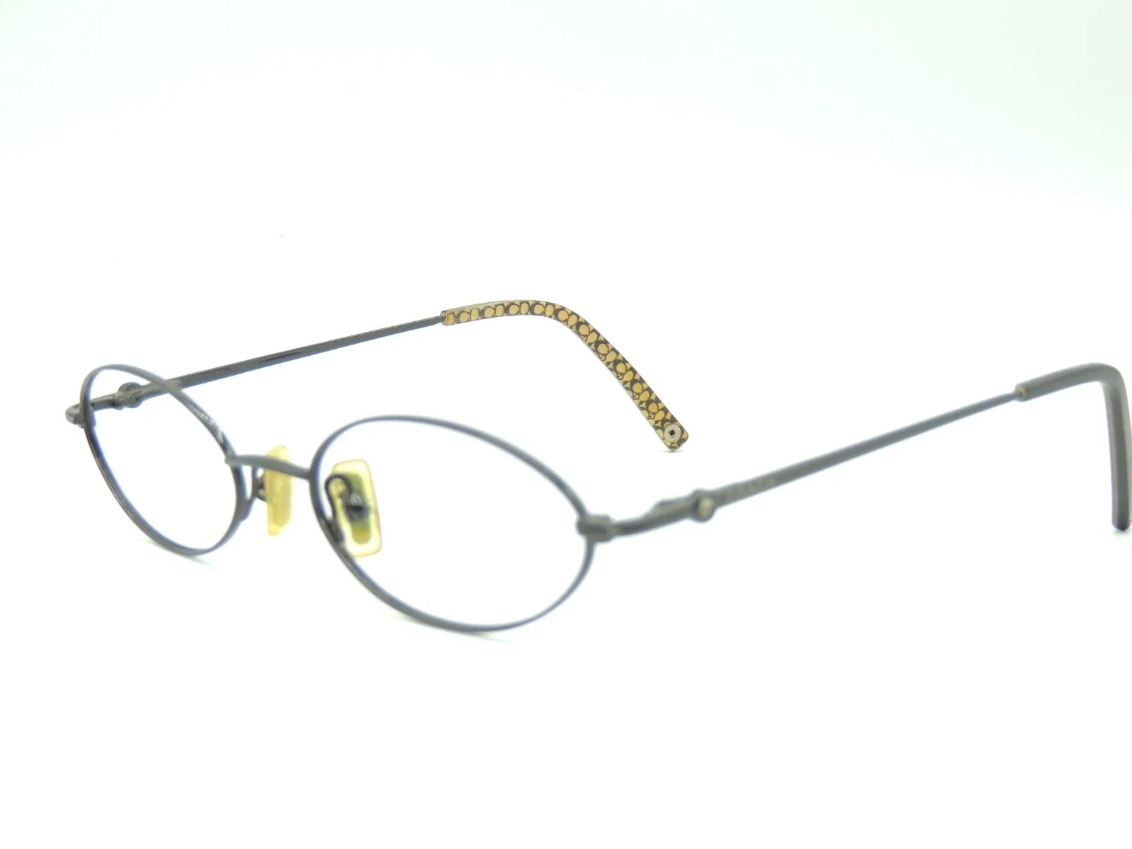 Coach Black Small Metal Oval Eyeglass Frames 49 17 3