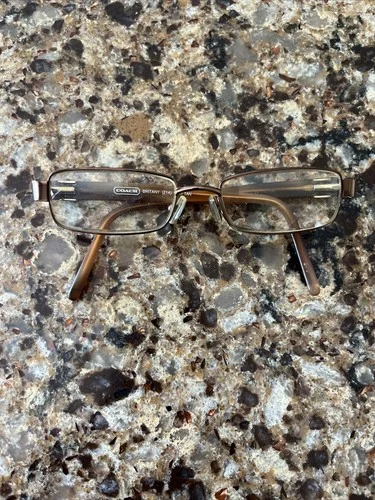 Coach Britany 214 Shiny Tan Eyeglasses Rectangular Full Rim Frames 50-16 135