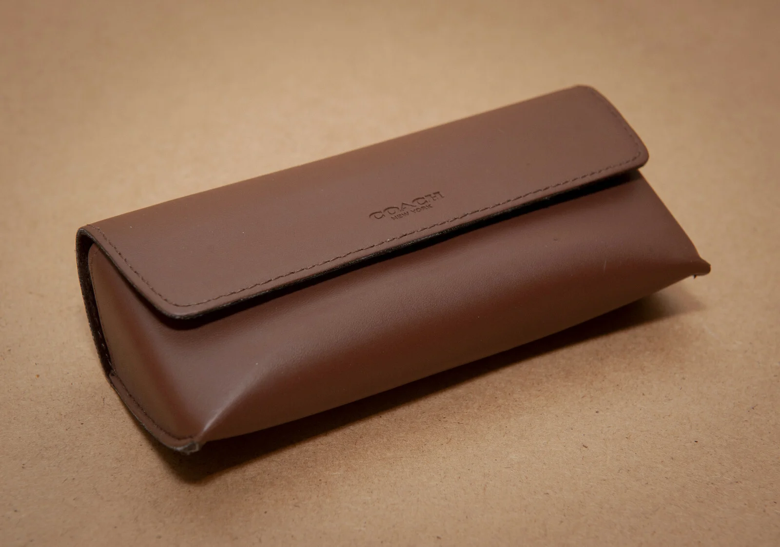 Coach Brown Leather Soft Case for Eyeglasses & Small Sunglasses 1