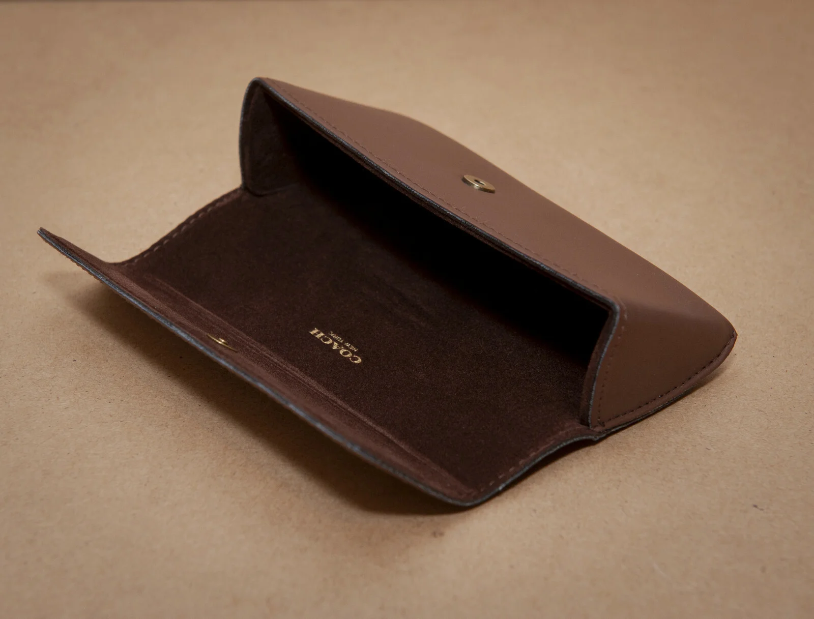 Coach Brown Leather Soft Case for Eyeglasses & Small Sunglasses 3