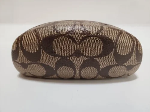 COACH Classic Logo Eyeglass or Sunglass Hard Case with soft cleaning cloth 1