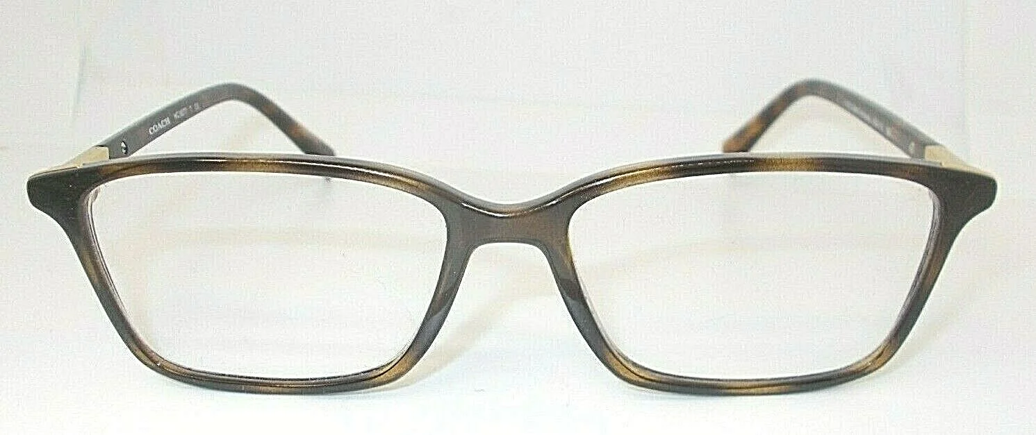Coach Eyeglass Frames HC 6077 5120 Dark Tortoise w/ Gold 53 15 135 Plus Case 2