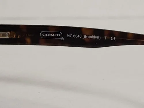 Coach Eyeglasses 6040 Brooklyn 5001 Dark Tortoise Frame 52□16 135 4