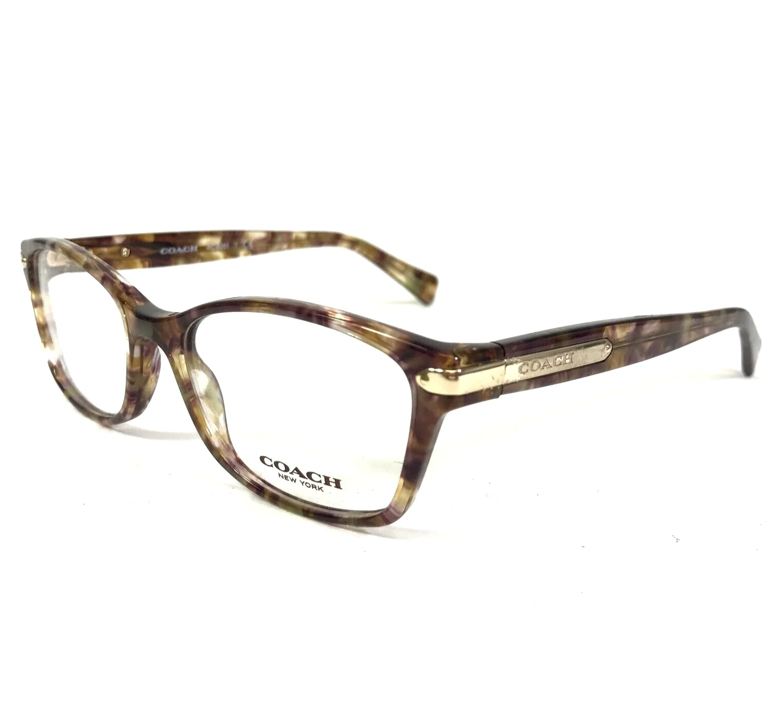 Coach Eyeglasses Frames HC 6065 5287 Purple Gold Tortoise Square 51-17-135