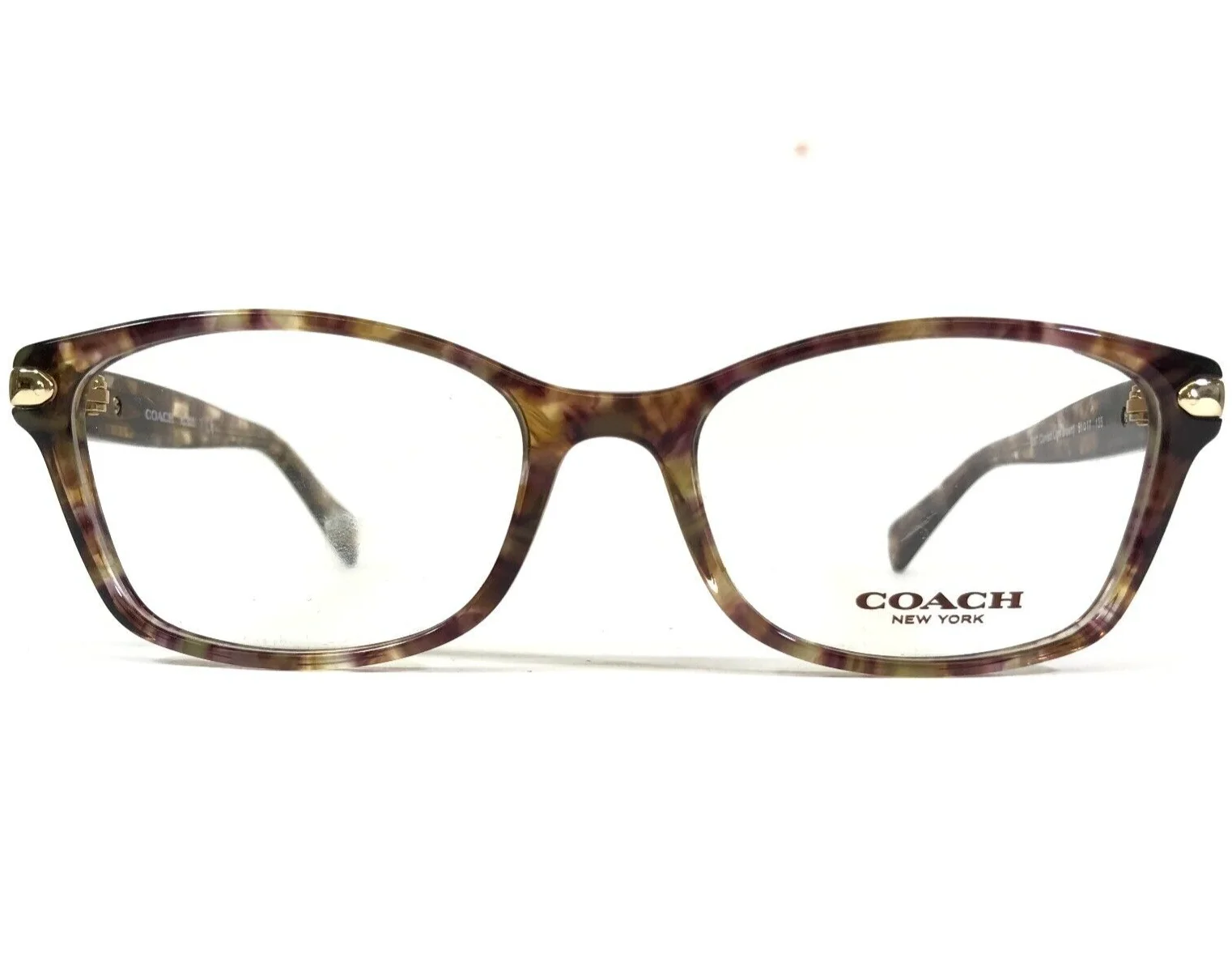 Coach Eyeglasses Frames HC 6065 5287 Purple Gold Tortoise Square 51-17-135 2